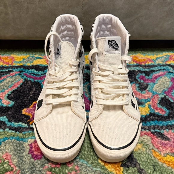 VANS High Top Sneakers - Corduroy Cow Print - Picture 2 of 7